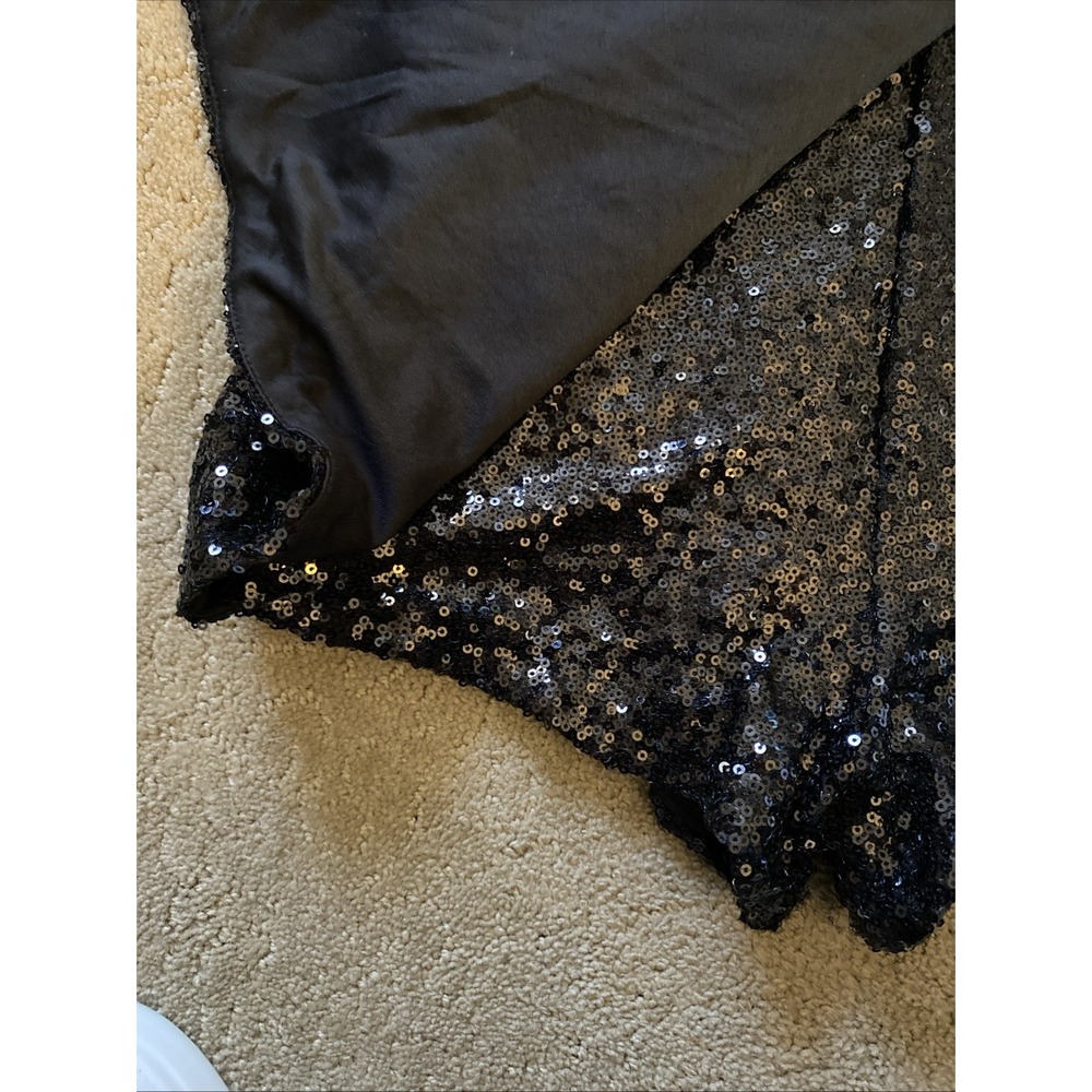 WINDSOR BLACK SEQUIN WRAP-FRONT ROMPER HIGH WAIST FITTED SHORTS‎ SIZE XS - Picture 3 of 16
